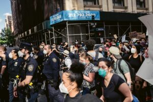 Manifestation police et population